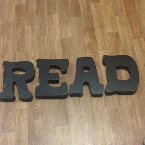 Black Wooden Letter Wall Decor